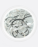 Artex, декор металлический овал (серебро 9х6мм)