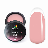 Bloom, Fast gel no heat - гель низкотемпературный №01 (холодный розовый), 50 мл