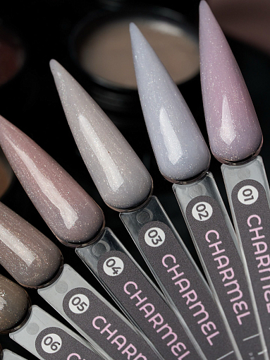 TNL, Charmel - жесткий гель для наращивания с шиммером №08, 15 мл