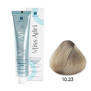 Adricoco, Miss Adri Brazilian Elixir Ammonia free - крем-краска для волос (оттенок 10.23), 100 мл