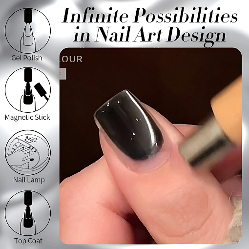 Born Pretty, Black Water Light Cat Magnetic Gel - магнитный гель-лак "кошачий глаз" BGC01, 10 мл