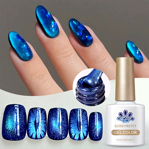 Born Pretty, Crystal Cat Magnetic Gel - магнитный гель-лак "кошачий глаз" MY47, 10 мл