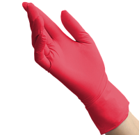 Benovy, Nitrile MultiColor - перчатки нитриловые (красные, L), 50 пар