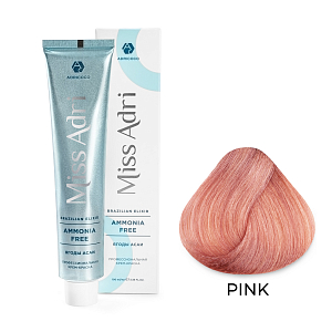Adricoco, Miss Adri Brazilian Elixir Ammonia free - крем-краска для волос (Pink розовый), 100 мл