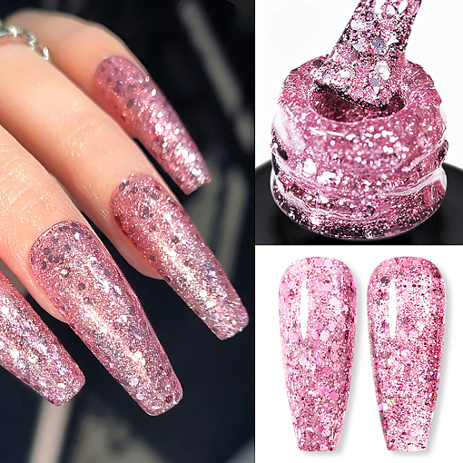 Born Pretty, PRO Gel Polish - гель-лак с блестками C058, 15 мл
