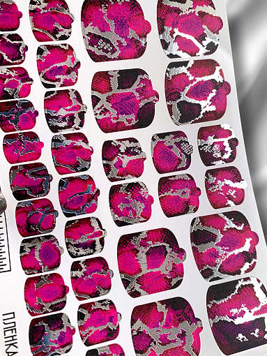 Anna Tkacheva, наклейки пленки для педикюра с фольгой VIP-089