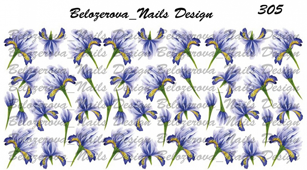 Слайдер-дизайн Belozerova Nails Design на белой пленке (305)