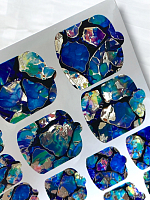 Anna Tkacheva, наклейки пленки для педикюра с фольгой VIP-042