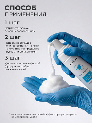 Rosilak, FLUID ACTIVE - пенка очищающая с ионами серебра, 160 мл