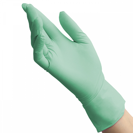 Benovy, Nitrile MultiColor - перчатки нитриловые (зеленые, M), 50 пар