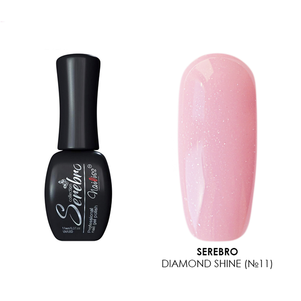 Serebro, гель-лак "Diamond Shine" (№11), 11 мл