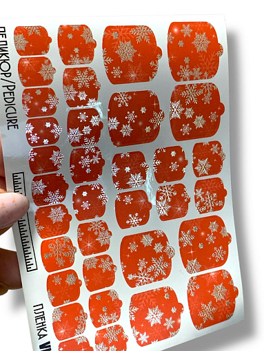 Anna Tkacheva, наклейки пленки для педикюра с фольгой VIP-069