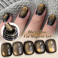 Born Pretty, Black Water Light Cat Magnetic Gel - магнитный гель-лак "кошачий глаз" BGC02, 10 мл