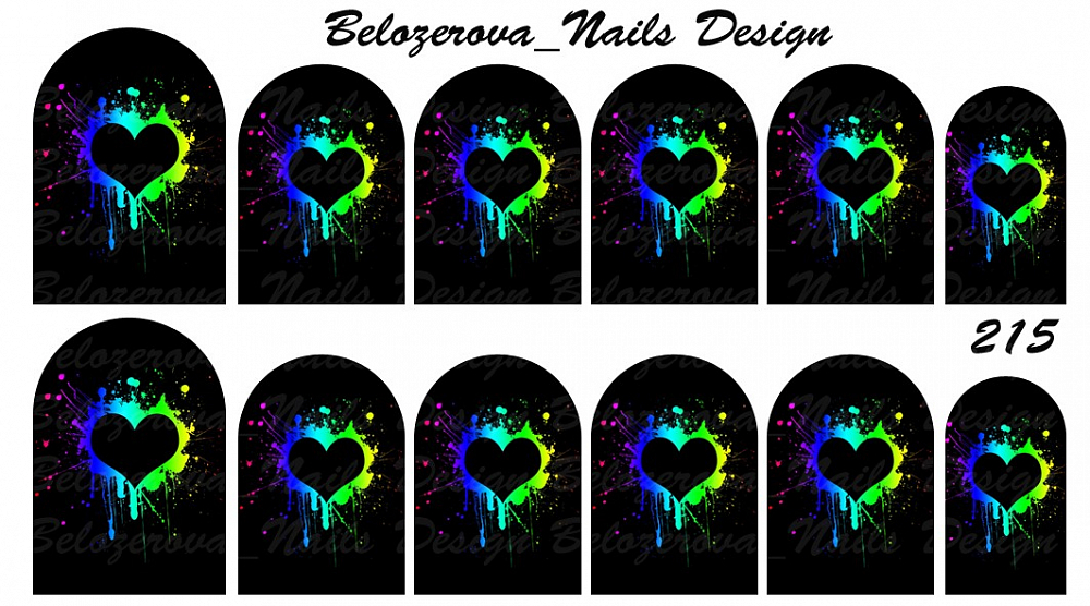 Слайдер-дизайн Belozerova Nails Design на прозрачной пленке (215)