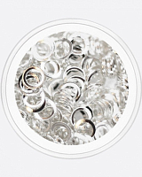 Artex, декор металлический круг (серебро Ø 4мм)