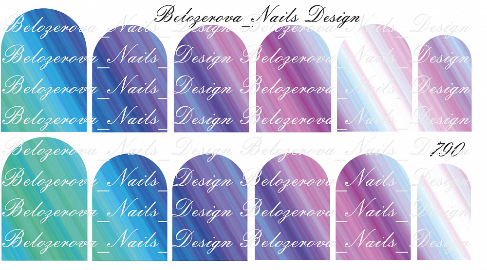 Слайдер-дизайн Belozerova Nails Design на прозрачной пленке (790)