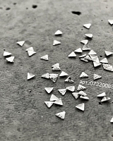 Artex, декор металлический полусферы треугольные граненные шлифованные (серебро 2х2 мм)