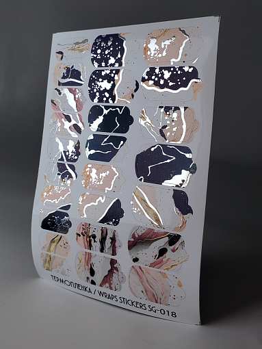 Anna Tkacheva, фольгированные наклейки пленки для дизайна ногтей SG-018