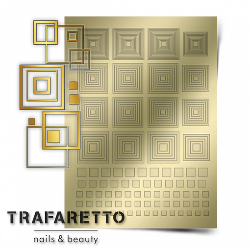 Trafaretto (Prima nails), Металлизированные наклейки (GM-03, золото)