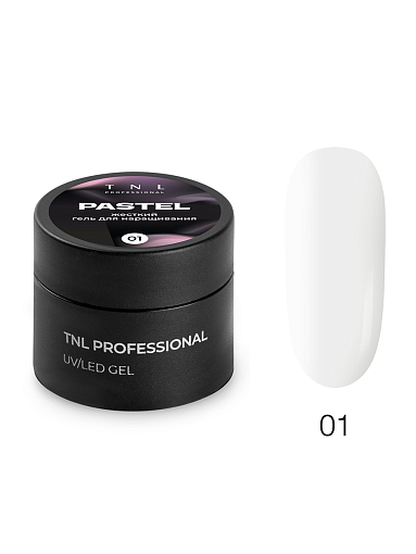 TNL, Pastel - жесткий гель для наращивания №1 (молочный белый), 15 мл