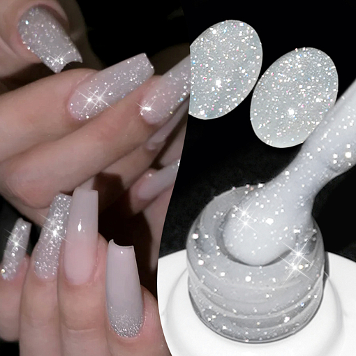 Born Pretty, Reflective Glitter Gel-SZ12 - светоотражающий гель-лак, 10 мл