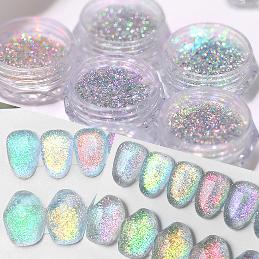 Aurora Reflective Glitter Powder - светоотражающий пигмент для дизайна ногтей G014, 1 шт