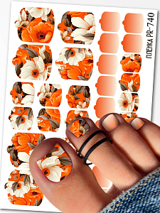 Anna Tkacheva, наклейки пленки для педикюра PR-740