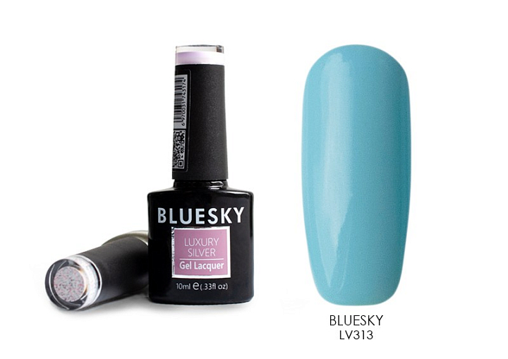 УЦЕНКА, Bluesky, гель-лак Luxury Silver (LV313), 10 мл