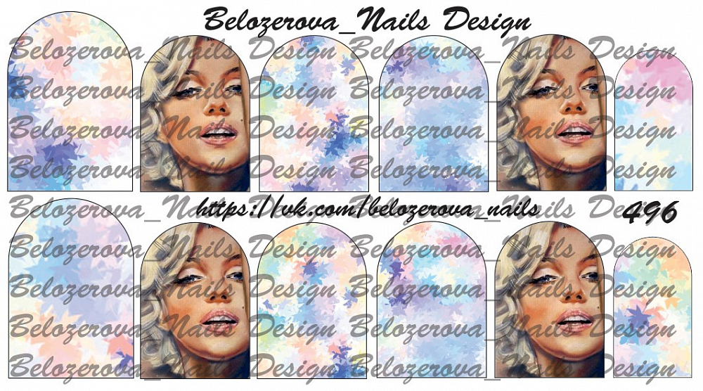 Слайдер-дизайн Belozerova Nails Design на прозрачной пленке (496)