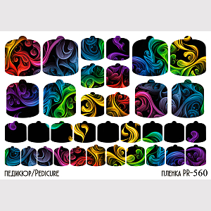 Anna Tkacheva, наклейки пленки для педикюра PR-560