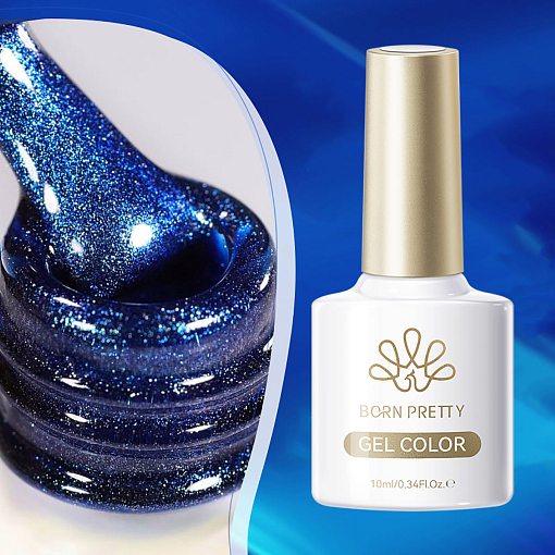 Born Pretty, Crystal Cat Magnetic Gel - магнитный гель-лак "кошачий глаз" MY376 (Rhine Lake), 10 мл