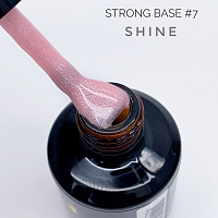 Bloom, Absolute color - жесткая база для гель-лака Strong (светлый розовый с блестками №7), 15 мл