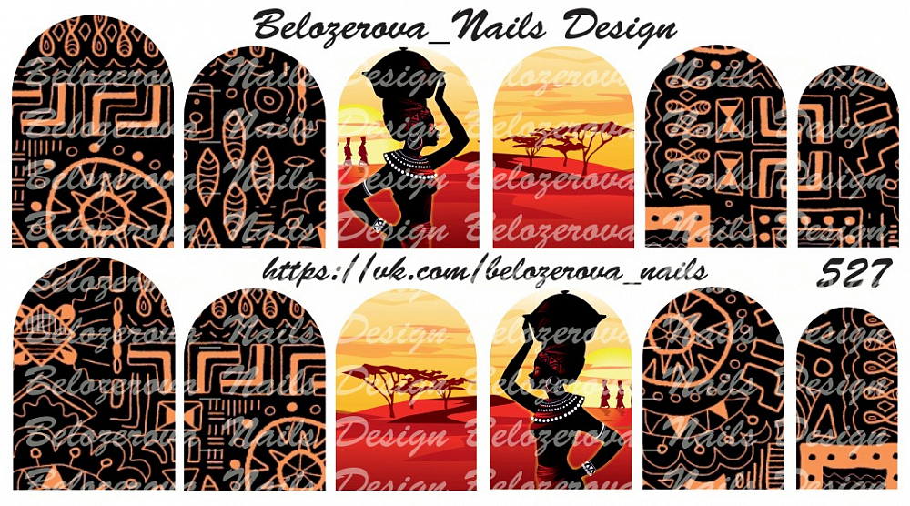 Слайдер-дизайн Belozerova Nails Design на прозрачной пленке (527)