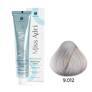 Adricoco, Miss Adri Brazilian Elixir Ammonia free - крем-краска для волос (оттенок 9.012), 100 мл