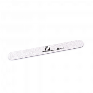 TNL, пилка для ногтей в инд. упаковке (узкая, 120/180, серая)