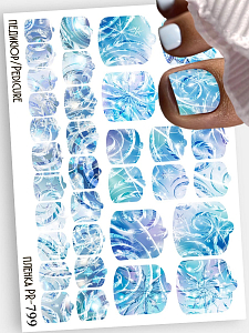 Anna Tkacheva, наклейки пленки для педикюра PR-799