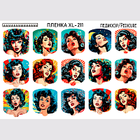 Anna Tkacheva, наклейки пленки для педикюра XL-211
