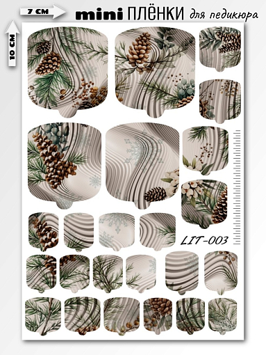 Anna Tkacheva, мини наклейки пленки для педикюра LIT-003