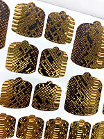 Anna Tkacheva, наклейки пленки для педикюра с фольгой VIP-036