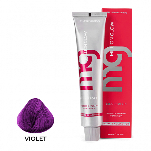 TNL, Million glow Silk protein - крем-краска для волос корректор (фиолетовый), 100 мл