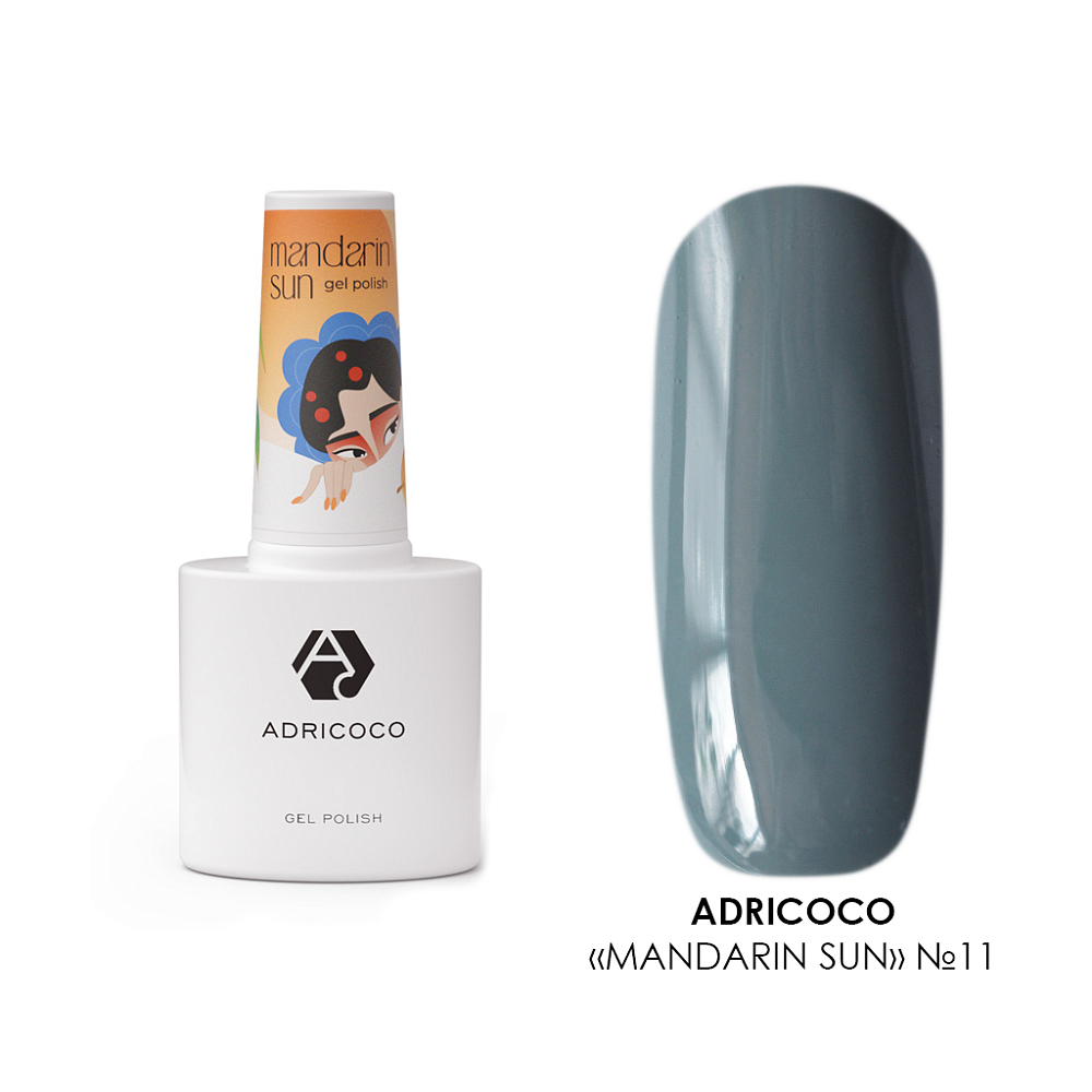 Adricoco, гель-лак Mandarin sun №11, 8 мл Adricoco, гель-лак Mandarin sun №11, 8 мл