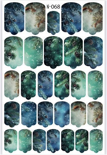Anna Tkacheva, наклейки пленки для дизайна ногтей N-068