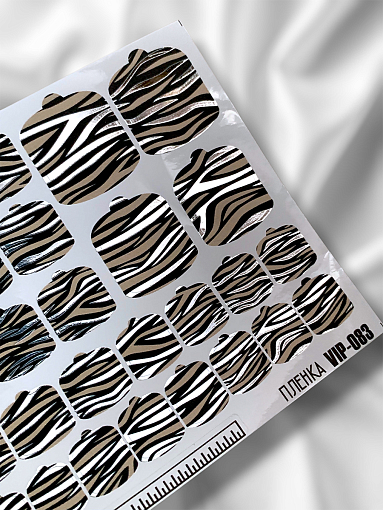 Anna Tkacheva, наклейки пленки для педикюра с фольгой VIP-083