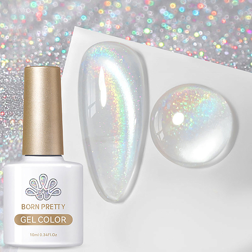 Born Pretty, Rainbow Water Light Cat Magnetic Gel - гель-лак "кошачий глаз" RW-02, 10 мл