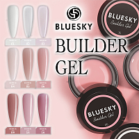 BlueSky, Builder gel - моделирующий гель (камуфлирующий молочно-розовый №04), 15 мл