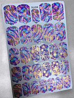 Anna Tkacheva, фольгированные наклейки пленки для дизайна ногтей SG-028