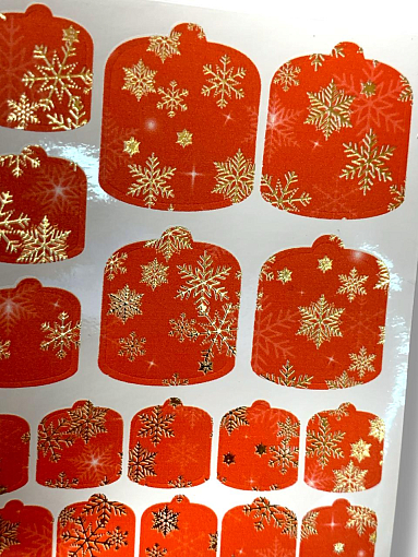 Anna Tkacheva, наклейки пленки для педикюра с фольгой VIP-068