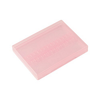 Irisk, бокс для хранения фрез (100х70х10мм, прозрачно-розовый)