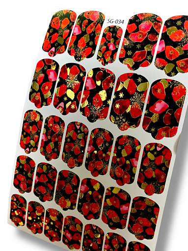 Anna Tkacheva, фольгированные наклейки пленки для дизайна ногтей SG-034