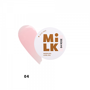 Milk, Modeling Cool Gel - бескислотный холодный гель для моделирования ногтей №04 (Rose), 15 гр